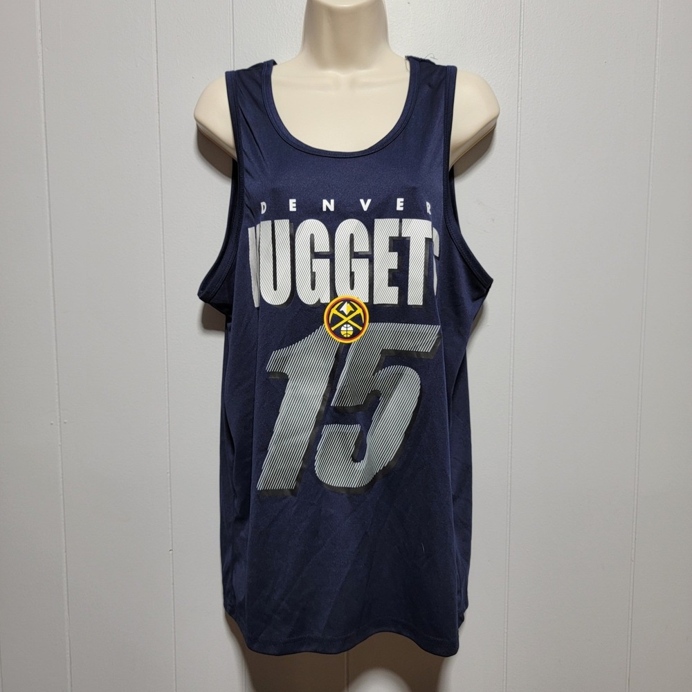 NBA Denver Nuggets Nikola Jokic 15 Navy Blue Basketball Tank Top Mens M